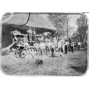 Montferrat : batteuse en 1922