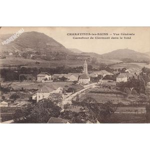 Charavines-les Bains vue g&eacute;n&eacute;rale carrefour de Clermont dans le fond