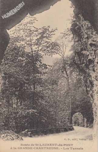 GD 411 route de St-Laurent-du-Pont &agrave; la Grande-Chartreuse les tunnels