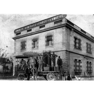 tranformateur &eacute;lectrique en 1911 : transport de grenoble &agrave; Pont de Claix