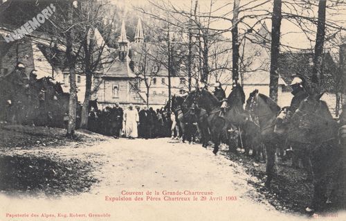 Couvent de la Grande-Chartreuse Expulsion des P&egrave;res le 29 avril 1903