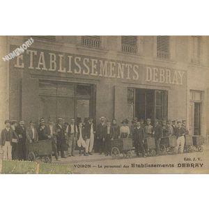 carte-photo du marchand de caf&eacute; Debray rue Guy Allard &agrave; voiron