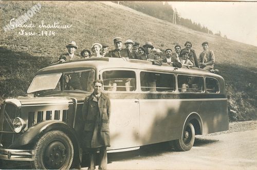 carte-photo grande Chartreuse Is&egrave;re 1934