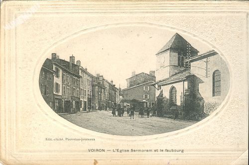 Voiron l'eglise Sermorens et le Faubourg