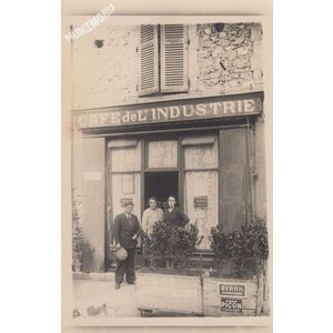 carte-photo du caf&eacute; de l'industrie &agrave; Moirans