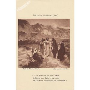 Eglise de Moirans (Is&egrave;re) toile de Maurice Chabas
