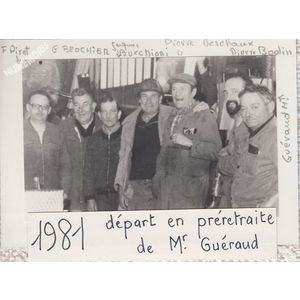 d&eacute;part en retraite de M. Gueraud &agrave; Bonpertuis en 1981