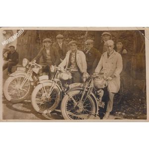 carte-photo de motards de la Buisse