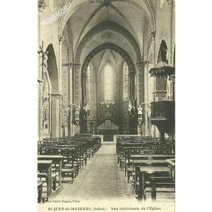 St Jean-de-Moirans (Isère) vue intérieure de l'Eglise