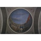 Eglise de la Batie Divisin (Is&egrave;re) fresque repr&eacute;sentant Saint Abdon et saint Sennen