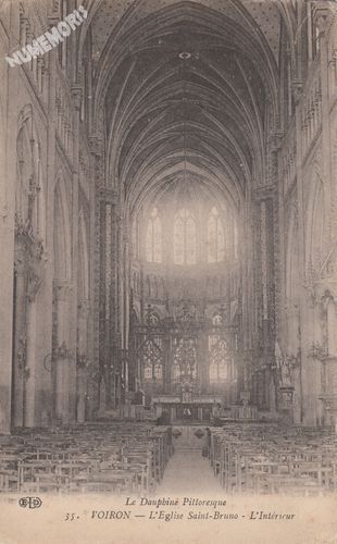 le Dauphin&eacute; Pittoresque 35 Voiron l'Eglise Saint-Bruno l'int&eacute;rieur