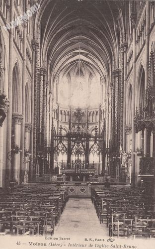 045 Voiron (Is&egrave;re) Int&eacute;rieur de l'&eacute;glise Saint-Bruno