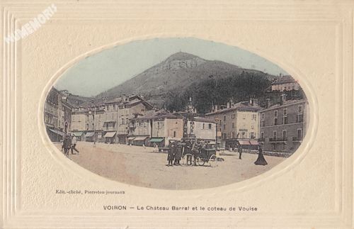 Voiron le ch&acirc;teau Barral et le coteau de Vouise