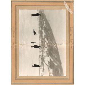 Charavines : lac gel&eacute; le 18 Fevrier 1929
