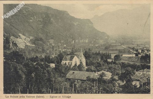 la Buisse pr&egrave;s voiron (is&egrave;re) &eacute;glise et village