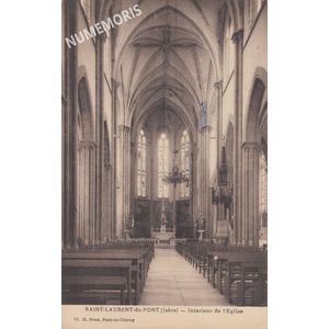 Saint Laurent du Pont- Int&eacute;rieur de l'&eacute;glise