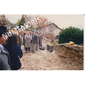 pose de la premi&egrave;re pierre