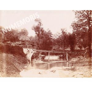 inondations voiron 1897 le pont de l'&eacute;tang Dauphin
